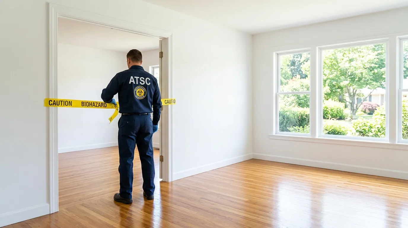 Certified biohazard cleanup crew performing Decomposition Cleanup in Chicago Ridge